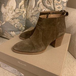 Madewell suede ankle booties